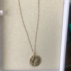 Stella & Dot Filigree Botanical Pendant Necklace